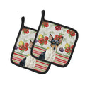 Toy Fox Terrier Vegetables Pot Holder Set of 2 Heat Resistant Quilted Hot Pads 7.5 x 7.5 Inch, Insulated Kitchen Trivets for Cooking & Baking