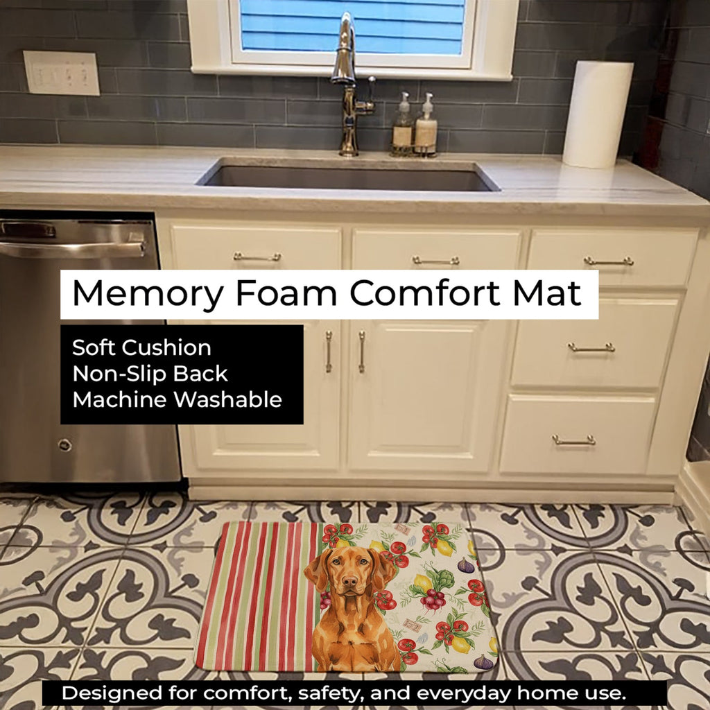 Vizsla Vegetables Memory Foam Kitchen Mat Machine Washable Anti-Fatigue Cushion Comfort Bath or Kitchen Rug