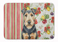 Welsh Terrier Vegetables Memory Foam Kitchen Mat Machine Washable Anti-Fatigue Cushion Comfort Bath or Kitchen Rug