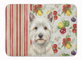 Westie Vegetables Memory Foam Kitchen Mat Machine Washable Anti-Fatigue Cushion Comfort Bath or Kitchen Rug