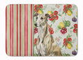 Brindle Whippet Vegetables Memory Foam Kitchen Mat Machine Washable Anti-Fatigue Cushion Comfort Bath or Kitchen Rug