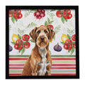 Wirehaired Pointing Griffon Vegetables Framed Metal Print Bathroom, Kitchen, Office, Home Decor Wall Art Ready to Hang, Square, 8X8