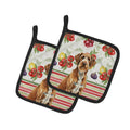 Wirehaired Pointing Griffon Vegetables Pot Holder Set of 2 Heat Resistant Quilted Hot Pads 7.5 x 7.5 Inch, Insulated Kitchen Trivets for Cooking & Baking
