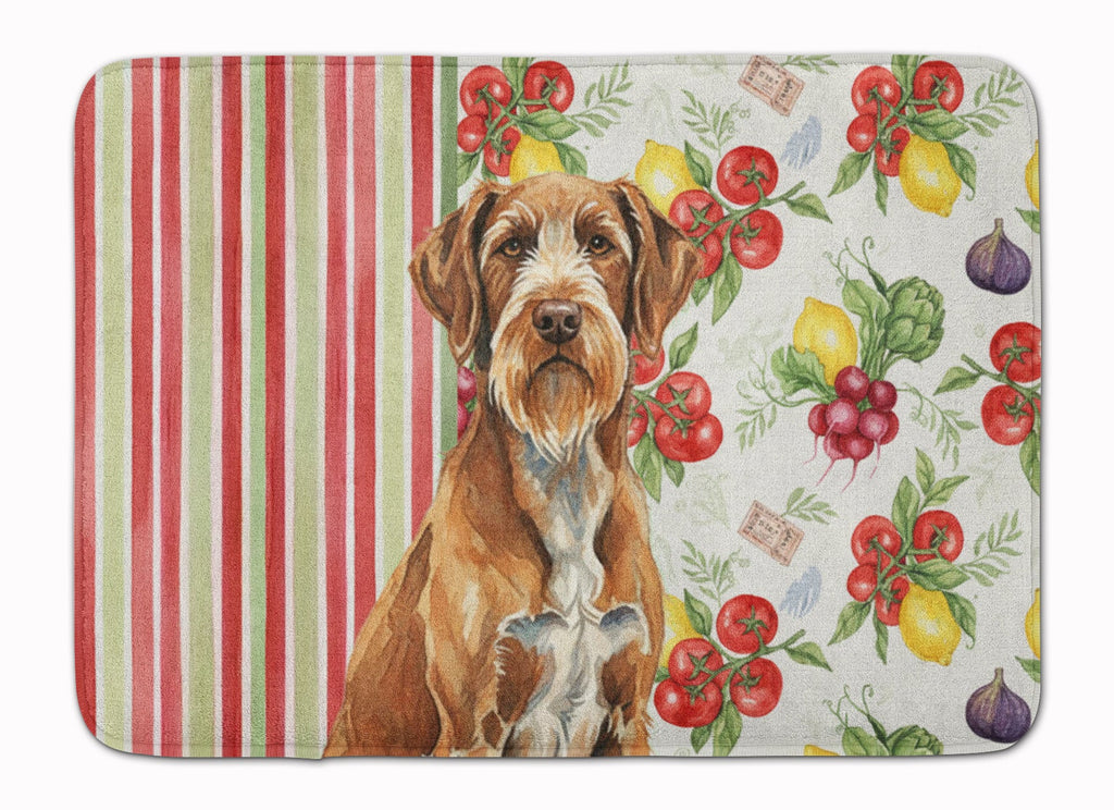 Wirehaired Pointing Griffon Vegetables Memory Foam Kitchen Mat Machine Washable Anti-Fatigue Cushion Comfort Bath or Kitchen Rug