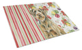 Chestnut Wirehaired Pointing Griffon Vegetables Cutting Board Tempered Glass Kitchen Cutting Surface, Heat Resistant Chopping, Non-Slip Feet, Food Prep & Serving