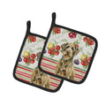 Chestnut Wirehaired Pointing Griffon Vegetables Pot Holder Set of 2 Heat Resistant Quilted Hot Pads 7.5 x 7.5 Inch, Insulated Kitchen Trivets for Cooking & Baking