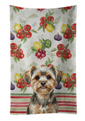 Yorkiepoo Vegetables Kitchen Towel Velour Plush Front and Cotton Loop Back Machine Washable
