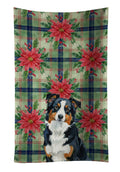 Black Tri American Shepherd Christmas PoinsettIas Kitchen Towel Velour Plush Front and Cotton Loop Back Machine Washable