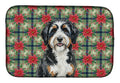 Berndoodle Christmas PoinsettIas Dish Drying Mat Absorbent Dish Drying Mat Pad for Kitchen Counter Dish Drainer Mat for Countertop, 14 x 21", Multicolor
