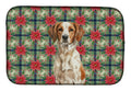 Roan Brittany Christmas PoinsettIas Dish Drying Mat Absorbent Dish Drying Mat Pad for Kitchen Counter Dish Drainer Mat for Countertop, 14 x 21", Multicolor