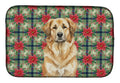 Sandy Leonberger Christmas PoinsettIas Dish Drying Mat Absorbent Dish Drying Mat Pad for Kitchen Counter Dish Drainer Mat for Countertop, 14 x 21", Multicolor