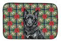 Mudi Christmas PoinsettIas Dish Drying Mat Absorbent Dish Drying Mat Pad for Kitchen Counter Dish Drainer Mat for Countertop, 14 x 21", Multicolor