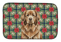 Brown Newfoundland Christmas PoinsettIas Dish Drying Mat Absorbent Dish Drying Mat Pad for Kitchen Counter Dish Drainer Mat for Countertop, 14 x 21", Multicolor