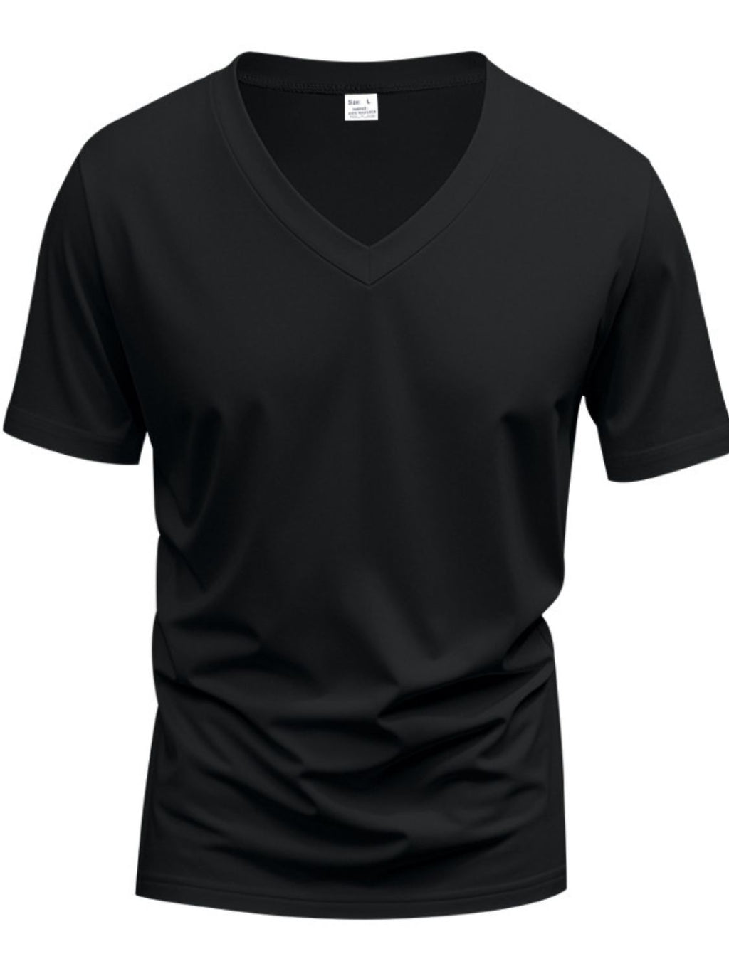 Men's Full Size V-Neck Short Sleeve T-Shirt Plus Size