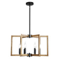 6-Light Chandelier Metal Modern Chandelier Adjustable Height for Ceilings