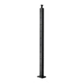 1-Pack Cable Railing Post, 36x2x2 In Horizontal-Hole Deck Railing Post with Pre-Drilled Holes, Stainless Steel Cable Rail Post with Horizontal and Curved Bracket, Black, 1JZLGZXHS9148RVYS001V0