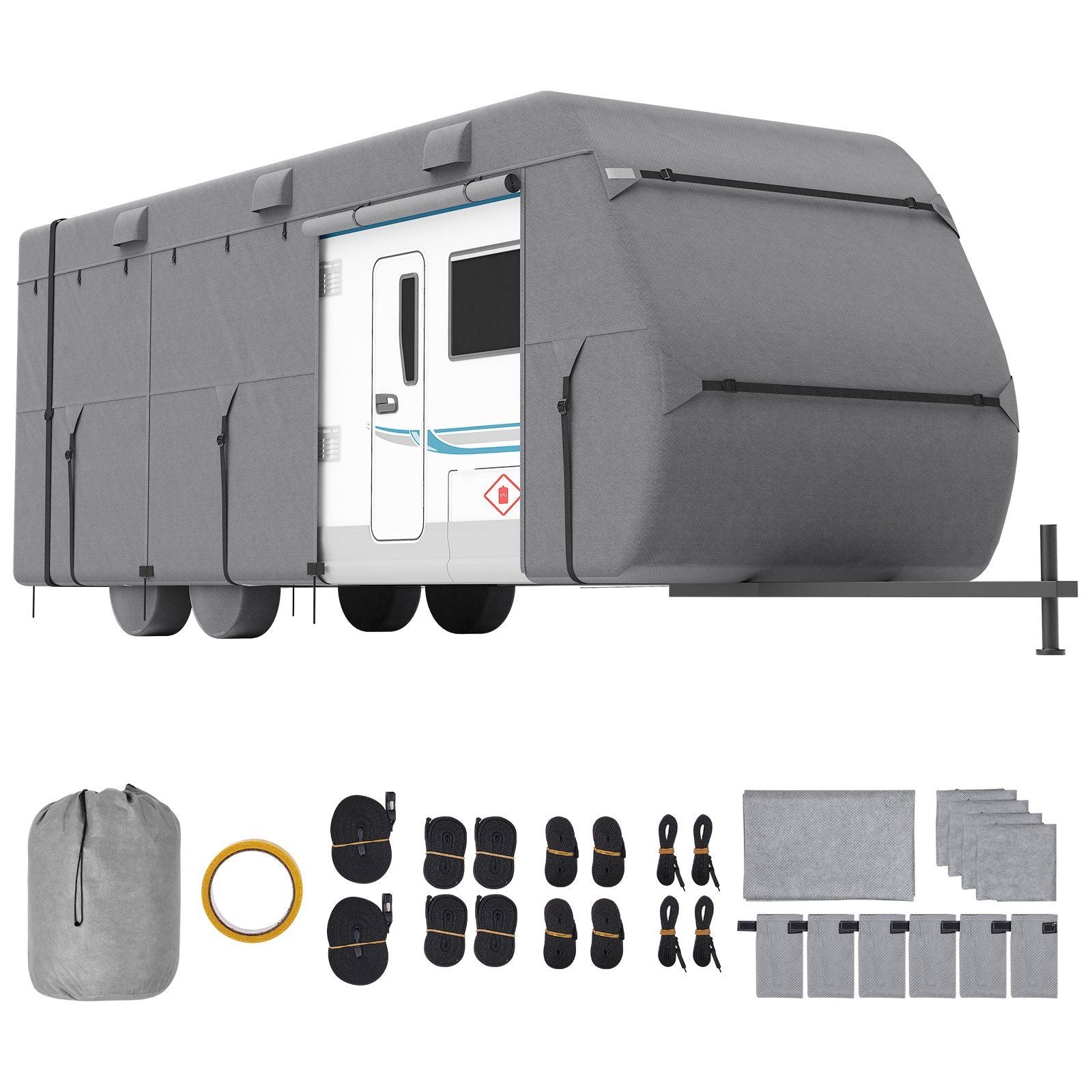 Trailer Travel RV Cover 22-24 ft Class A Camper Cover Non-Woven Fabric