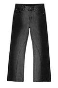 Frayed Hem Jeans with Pockets
