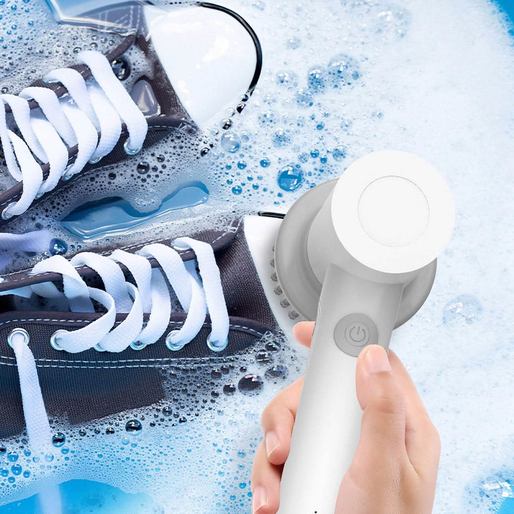 Electric Handheld Spin Scrubber Cordless Cleaning Brush with 2 Rotating Speeds