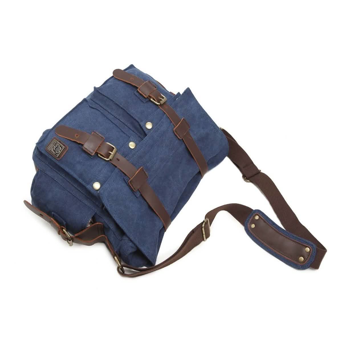 Military Vintage Canvas Crossbody Messenger Bag - Assorted Sizes