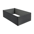 71 Inch Galvanized Metal Raised Garden Bed for Garden Backyard-Dark Gray