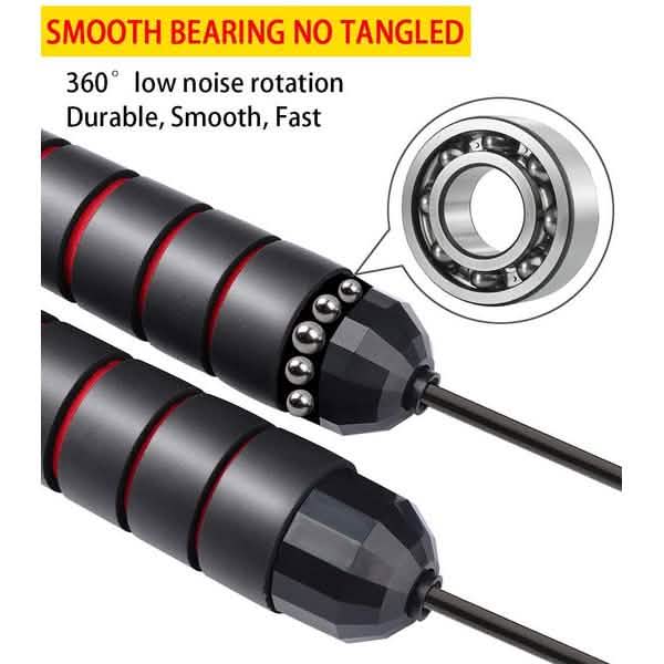 Tangle-Free Skipping Rope with Ball Bearings